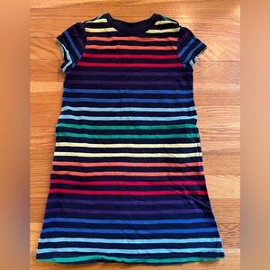 Primary Rainbow Stripe Tshirt Dress